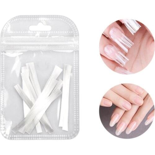 10/20PCS New Fashion Fiberglass Nail Extension Glass Fibernails Fiber Nail Silk Set False Nail Acrylic Tips Nail Salon Manicure