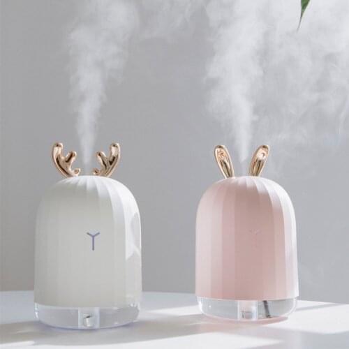 LED Night lamp light Lights with 220ml USB 7 Color Change Aroma Essential Oil Diffuser Ultrasonic Humidifier Cool Mist for home