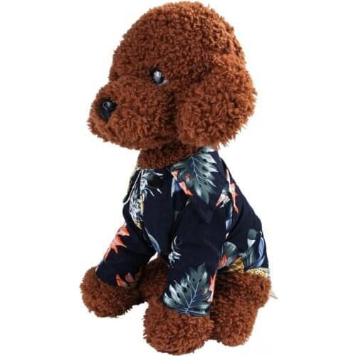 Dog Clothes Summer Beach Shirt Hawaii Casual Pet Travel Shirt Pineapple Floral Print Short Sleeve Dog Cat Blouse Dropshipping