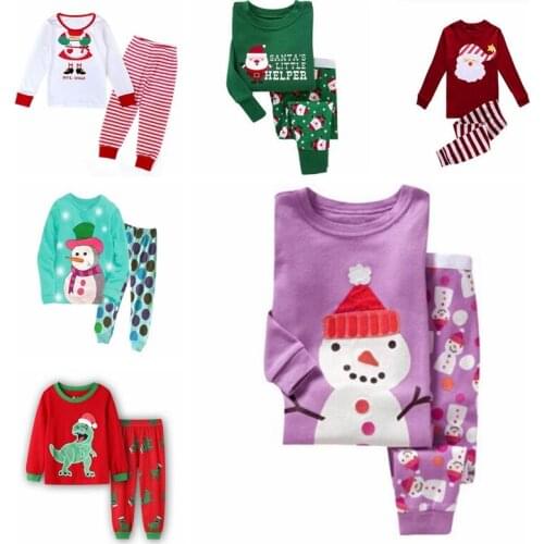 New Kids Christmas Pajama Set Childrens Clothing Set Cartoon Boys Girls Sleepwear 2-7Year Kids Pyjamas Infant Baby Boy Pijama
