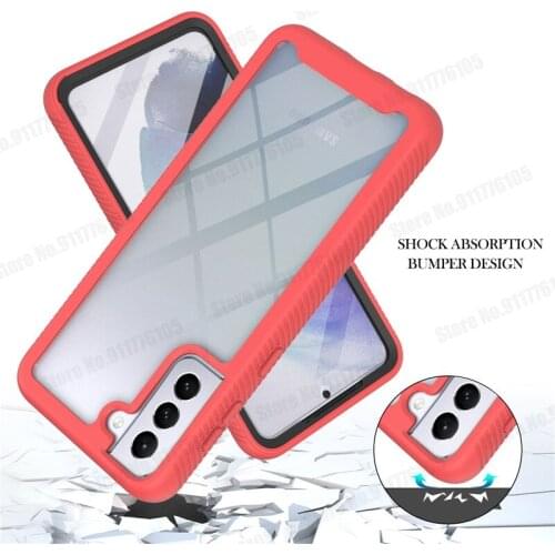 Anti-knock Back Cover For Samsung A32 5G S21 S20 Note 20 A52 A71 A72 A21S 3 in 1 Full Protection Hybrid Shockproof Phone Case