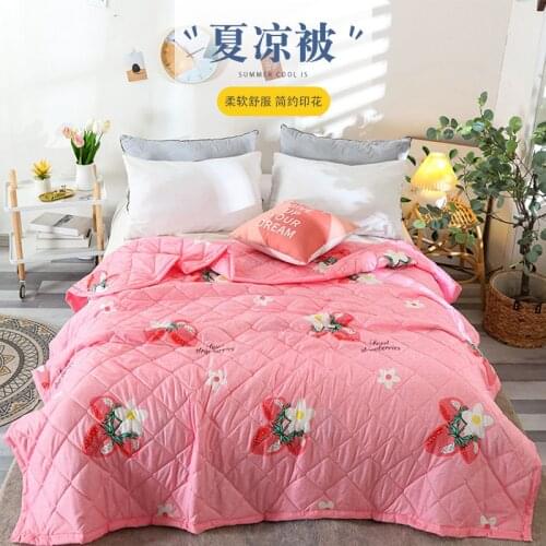 Air Conditioning Thin Quilt Cool In Single Double Breathable Comfortable Sofa Bed OfficeTravel Quilt Throw Blanket Thin Blanket