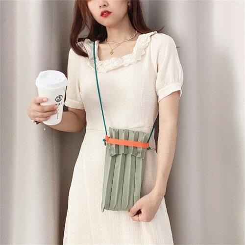 Woman Knitted Wool Wallet Mobile Phone Square Bag Mini Woven Handbag Purse Clutch Casual Messenger Shoulder Long Straps Belt Bag