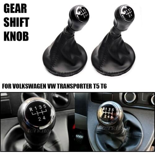 1Pcs 5/6 Speed Gear Shift Knob Lever Scick Gaiter Boot Cover Car Styling Facelift For VW Transportr T5 T5.1 T6 2003 2005-2011