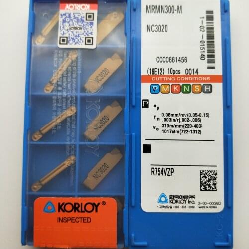 3.0mm Grooving Blade Cemented Carbide NC Blade Inner Cutter Outer Cutter MRMN300-M AC3020 10PCS
