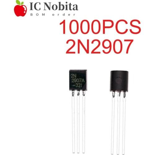 1000PCS 2N2907 TO92 2N2907A TO-92 Triode Transistor PNP Silicon Planar Transistors New