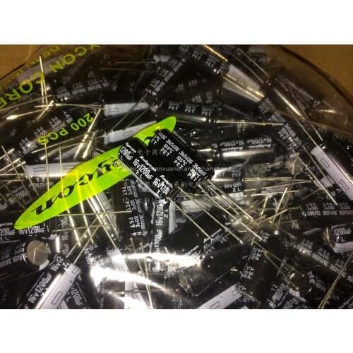 10PCS/50pcs new RUBYCON 16V1200UF 10X23 zl series 105 degree hot sale 1200UF 16V 1200uf/16v 1200UF16V