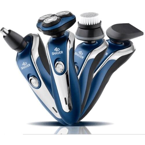 4in1 washable Mens rotate shaver cord cordless electric razor for men rechargeable 3D beard face dry or wet shaving machine