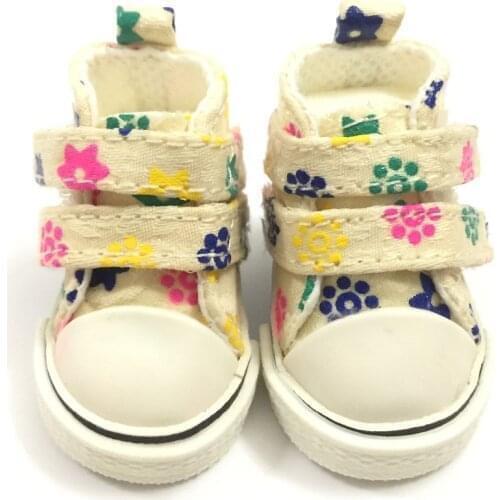 5CM Canvas Shoes for 1/6 BJD Doll Mini Sneakers Shoes Doll Shoes for Russian DIY Handmade Doll Doll Accessories One Pair