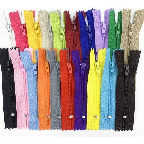50pcs 5Inch (12.5cm) Zippers Sewing Nylon Coil Colorful Zippers Bulk for Sewing Crafts 20 Colors