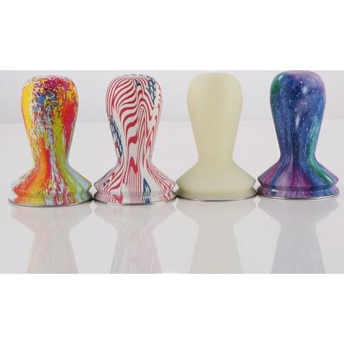 58mm Coffee Tamper Coloured Silicone Frosted Handle Coffee Powder Hammer 304 Stainless Steel Coffee Accessories For Barista