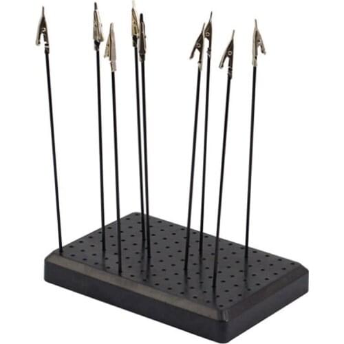 Big deal 9 x 14 Holes Painting Stand Base with 10Pcs Metal Alligator Clip Stick Modeling Tool Set Toys Hobbies Accessories