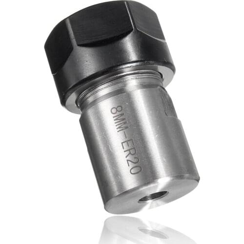 ER20 Collet Chuck Motor Shaft Extension Rod Spindle Lathe Tools 8MM Milling Boring