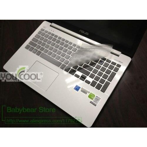New 15 inch Vivo book Silicone Keyboard Cover For Asus VivoBook S551 S551L S551LN S551LB S551LB 15.6 keyboard protector