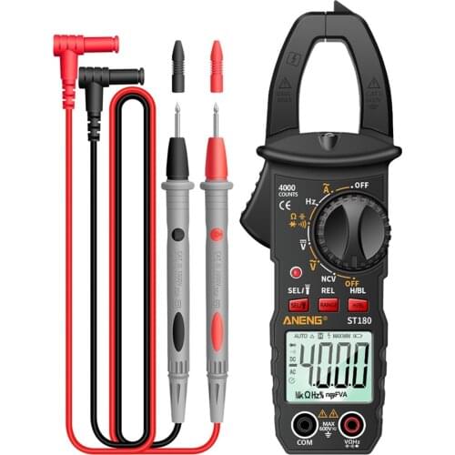ST180 4000 Counts Smart Digital Current Clamp Meter DC AC Ammeter Voltage Voltmeter Ohmmeter Multimeter NCV Tester Electrician