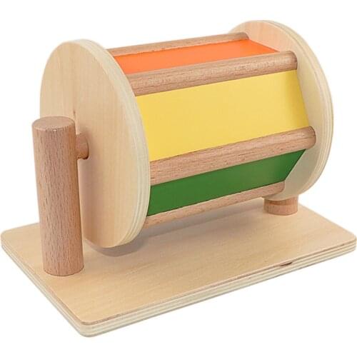 MYY Montessori Colored Spining Drum Sensory Toys for Infant 6 Months - 1 Years Old Textile Drum Montessori Materials 0-3 Years