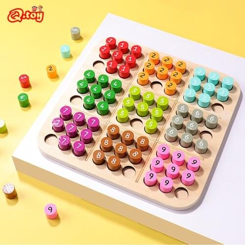 Baby Wooden Toy Sudoku Puzzle Monterssori Enlightenment Educational Wooden Toys Logical thinking Table Game Children Gifts