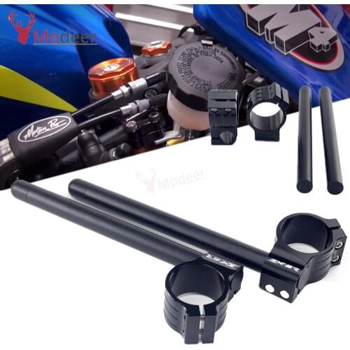 For KAWASAKI ZX6R Motorcycle Handlebar Racing Adjustable CNC 41/46/50/51 mm Clip On Ons Fork Handlebars Handle Bar Cafe Racer