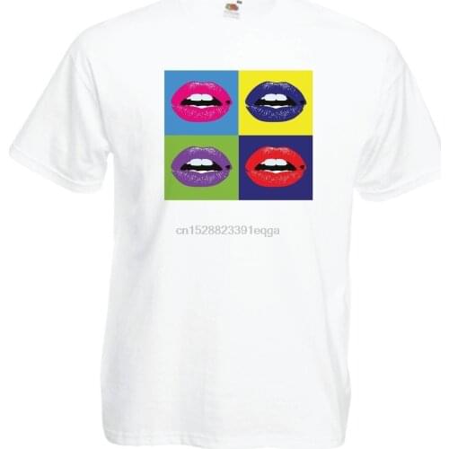 POP ART LIPS music present NEW Men Women T SHIRTS TOP size 8 10 12 14 s m l xl
