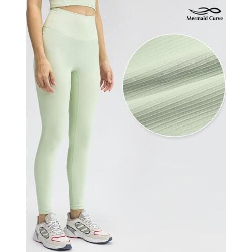 Summer Non-T-line Soft White High Elastic Threaded Yoga Pants Women High Waist Quick dry Sports Nine-point Pilates Leggings