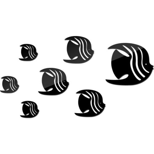 Top sale DIY wall stickers Furniture living room solid home decoration acrylic mirror surface fish sticker