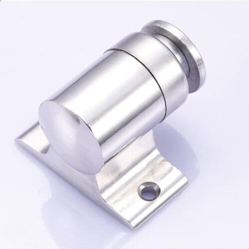 Zinc Alloy Magnetic Door Stop Holder Floor-mounted Stopper Stainless Steel Nickel Brushed For Furniture Hardware