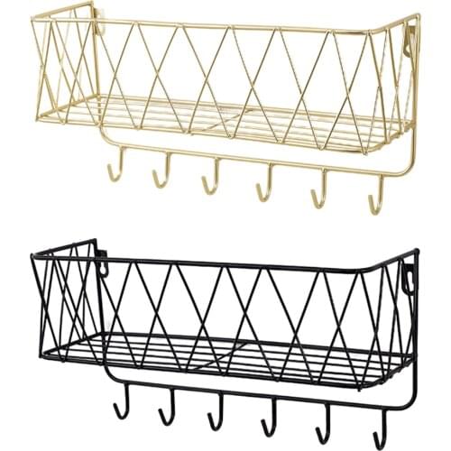 Metal Wall Mounted Mail Letter & Key Hook Holder Storage Organiser Hooks