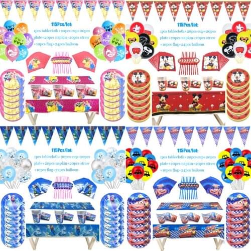 Frozen Princess Theme Party Supplies Disposable Tableware Set Cup Plate Napkin Balloons Happy Birthday Kid’s Favorite Decoration