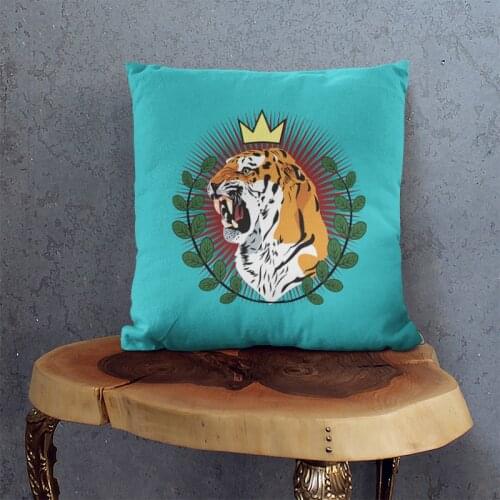 Sofa Cushion Cover 40x40/45x45/50x50/60x60cm Throw Pillow Cover Home Decor Pillow Cases Outdoor Car Seat Square Tiger Lion Elk