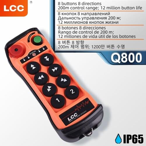 Q800 8Button Remote Control Universal Industrial Remote Control Radio Crane Remote Control 8 Keys Single Speed 12v Power Wireles