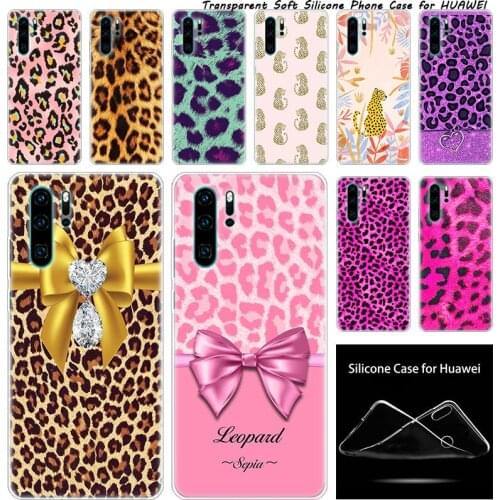 Silicone Case Colorful leopard print for Huawei NOVA 3 3i 5 5i P20 P30 Pro P9 P10 P8 Lite 2017 P Smart Z Plus 2019 Fashion Cover