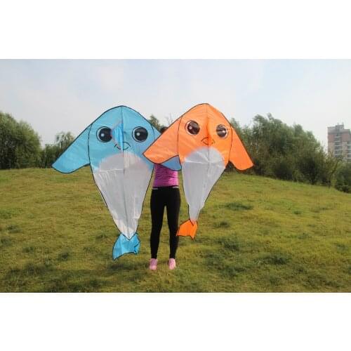 Free Outdoor Sports Toys Fun Childrens Gifts Easy to Fly Easy to Carry Toys Shipping High Quality Dolphin Kite Tear Resistant