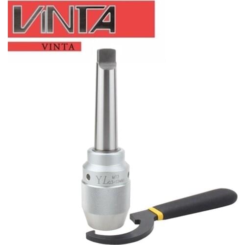 CNC lathe Mo type integrated self-tightening drill chuck APU13 / 16 self-locking quick-tightening drill bit holder MT3-APU13S