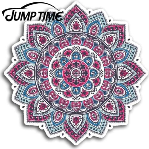 Jump Time Cute Mandala Indian Vinyl Stickers Sticker Laptop Luggage Gift Car Assessoires Window Decals Car Wrap DIY