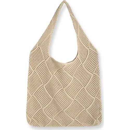 Female Top-handle Tote Bag Shopping Bag Women Funny Winter Vintage Retro Rural Knitting Kawaii Stylish khaki Handbag