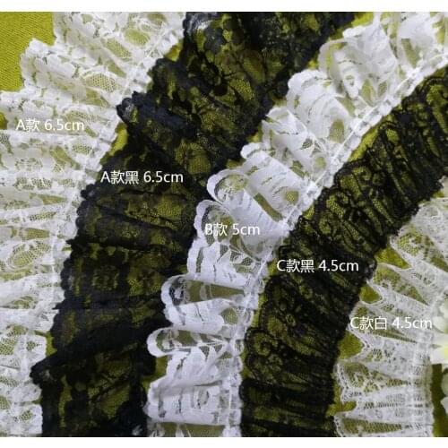 1Yard Multiple New Styles Tulle Lace Trim Sewing Ribbon White Black 3D Lace Fabric Wedding Dress Guipure Laces Clothes Craft F02