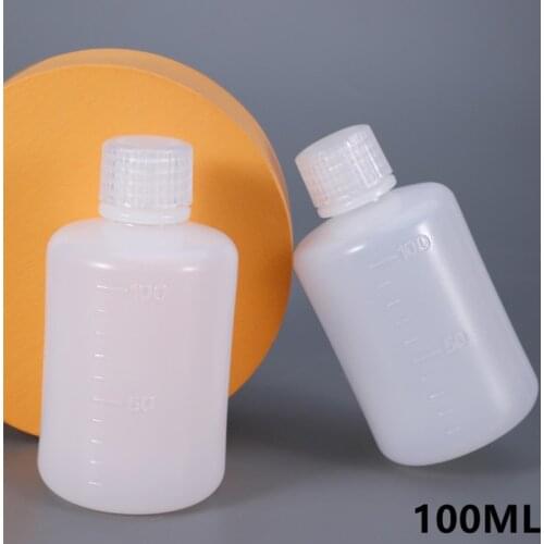 10PCS 100ML Round Plastic Bottle Small Mouth Container with Lid Refillable Lotion Liquid Packing Containers High Quality