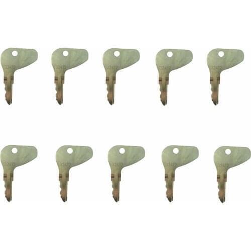 10 PCS H32412 32412 Key For Kubota Mahindra Case Mitsubishi Tractor Ignition Switch Starter