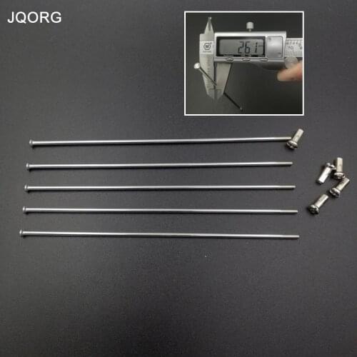 12G Diameter 2.6 mm Straight Head Bicycle Spokes Lighting Sliver Color Polishing Surface 304 Stainless Steel Material Bike Spoke