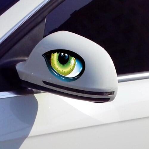 2 pcs Motorcycle Unique Helmet Stickers Reflective Decorate Auto Accessories for Motorbike Motor van Auto Rearview Mirror