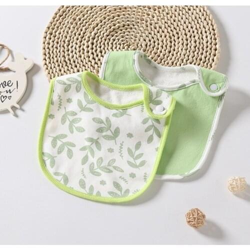 2Pcs/lot Baby Girls Boys Feeding Bibs Waterproof Apron Cartoon Towel Kids Toddler Dinner baberos Bandanas Burp Cloths