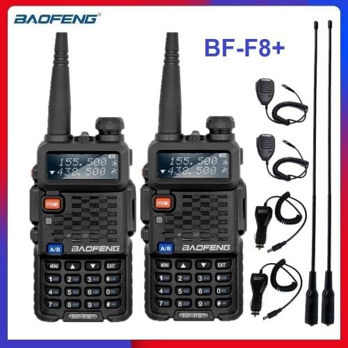 2PCS Baofeng BF-F8 Walkie Talkie Professional CB Radio Station Baofeng BF F8 Transceiver 5W VHF UHF Portable Hunting Ham Radio