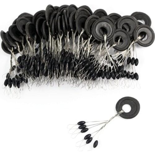 20Group 120pcs Tackle Resistance Space Not To Hurt The Line Vertical silicone Beans Rod Clip/o-shaped Fishing Accessories
