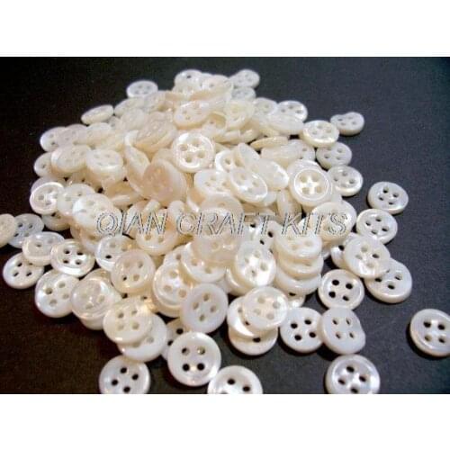 400pcs of Vintage Mother of Pearl Shell Buttons 10mm ,3/8 inch diameter, Tiny Mother of Pearl Buttons