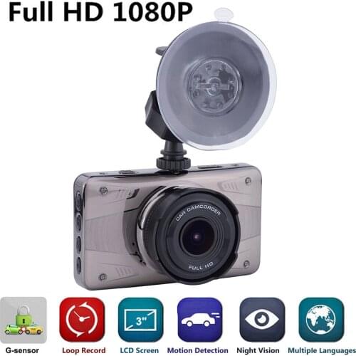 Car DVR 3.0 Full HD 1080P DashCam Vehicle Camera Video Recorder Registrar Digital Parking Monitor Motion Detector Auto Camcorder