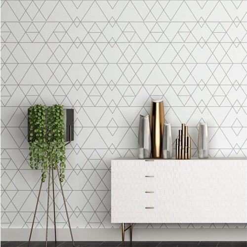 Beibehang Personality diamond geometry wallpaper living room bedroom wallpaper minimalist modern Nordic lattice TV background