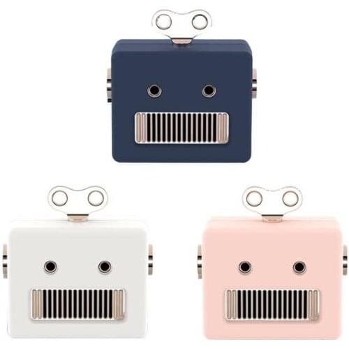 Portable Retro Robot Shape Bluetooth Speaker Cartoon Mini Outdoor Wireless Speaker HIFI Bass Column Loudspeaker With Microphone