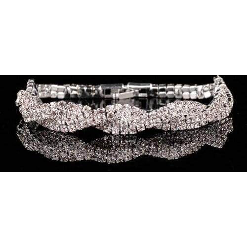 DIWENFU Genuine 925 Sterling Silver 3 Carats AAA+ Cubic Zirconia Bracelets Fine Jewelry Pulseras De Ley 925 Mujer Bizuteria Girl