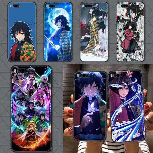 Demon Slayer Tomioka Giyuu Phone case For Xiaomi Mi Max Note 3 A2 A3 8 9 9T 10 Lite Pro Ultra black pretty hoesjes art cover