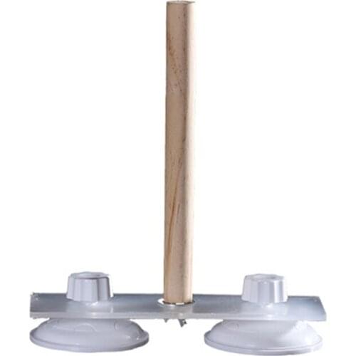 Bird Wood Shower Perch with Suction Cup Window Wall Portable Stand for Cockatoo Budgie Love Birds Finch Canary Bath Toy